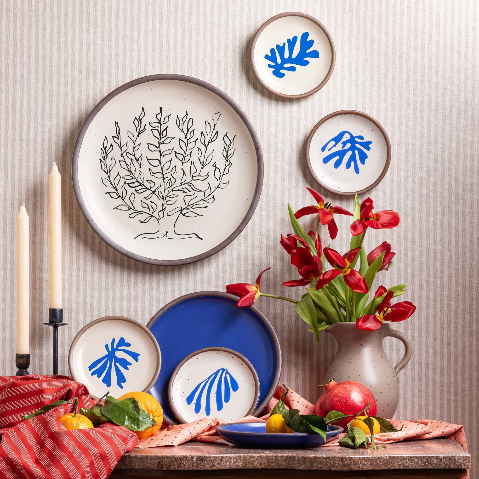Cake Plate Set La perruche et la sirène
