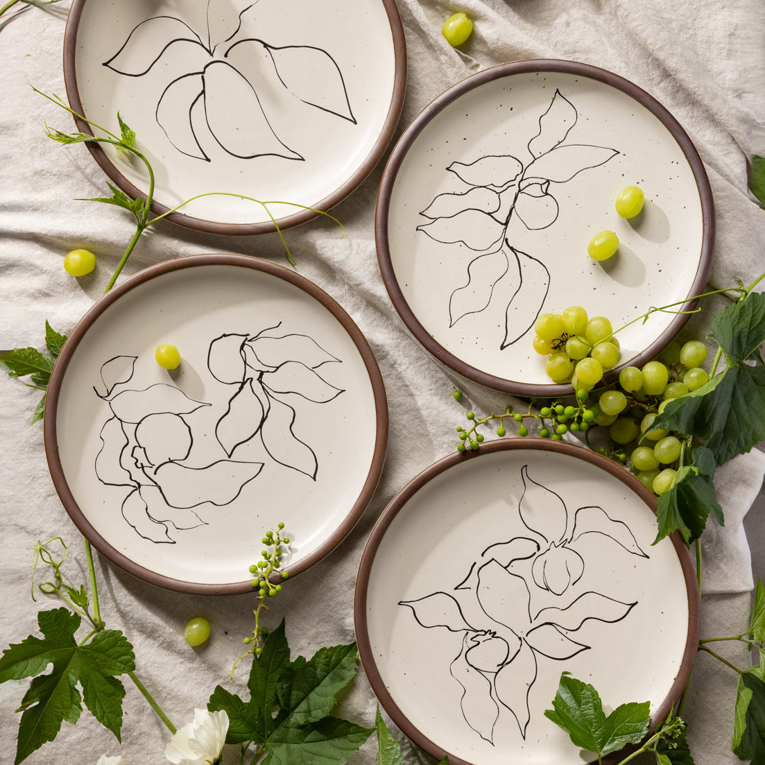 Dinner Plate Set Illustrations from Verve, I-IV