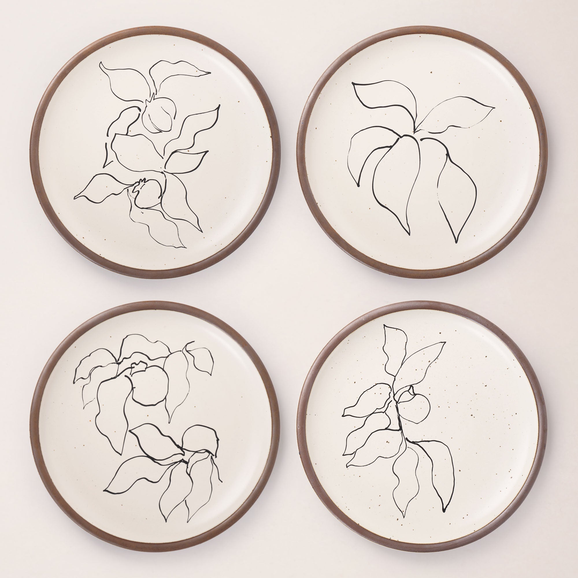 Dinner Plate Set Illustrations from Verve, I-IV