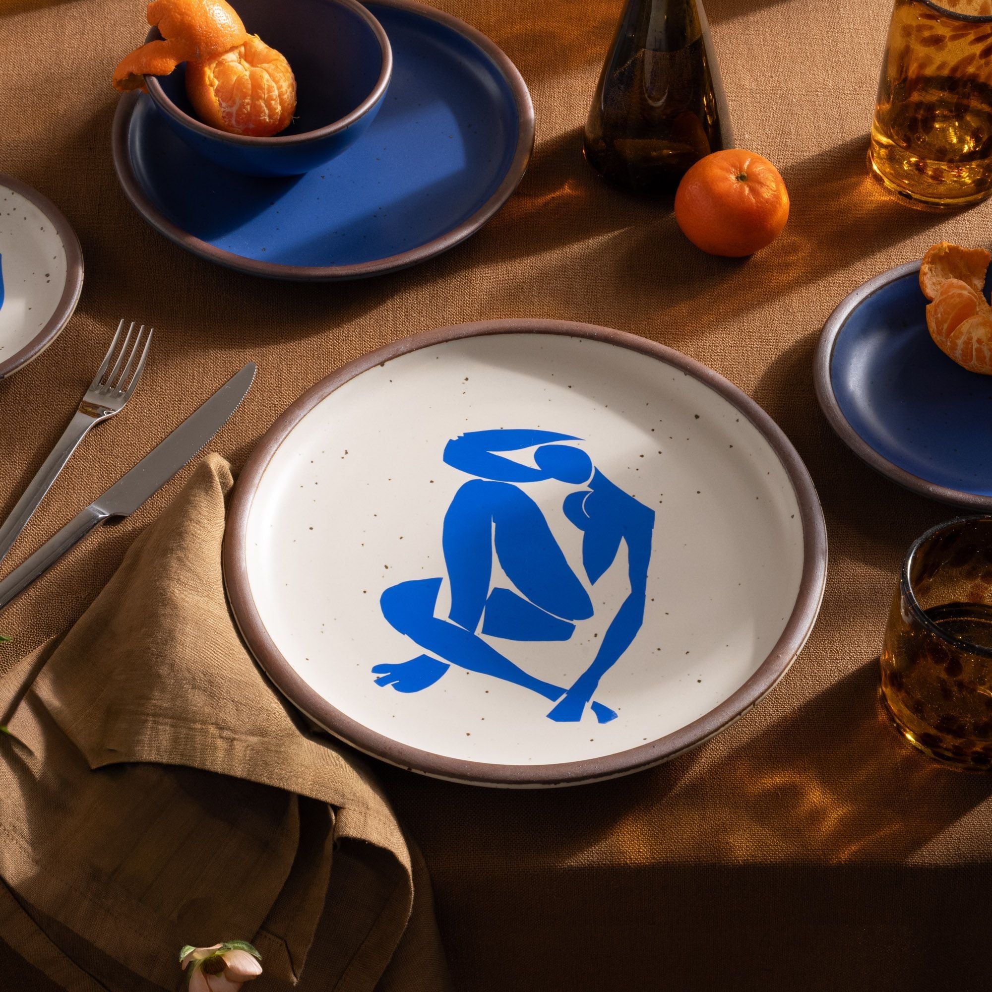 Dinner Plate Set Nu bleu I-IV